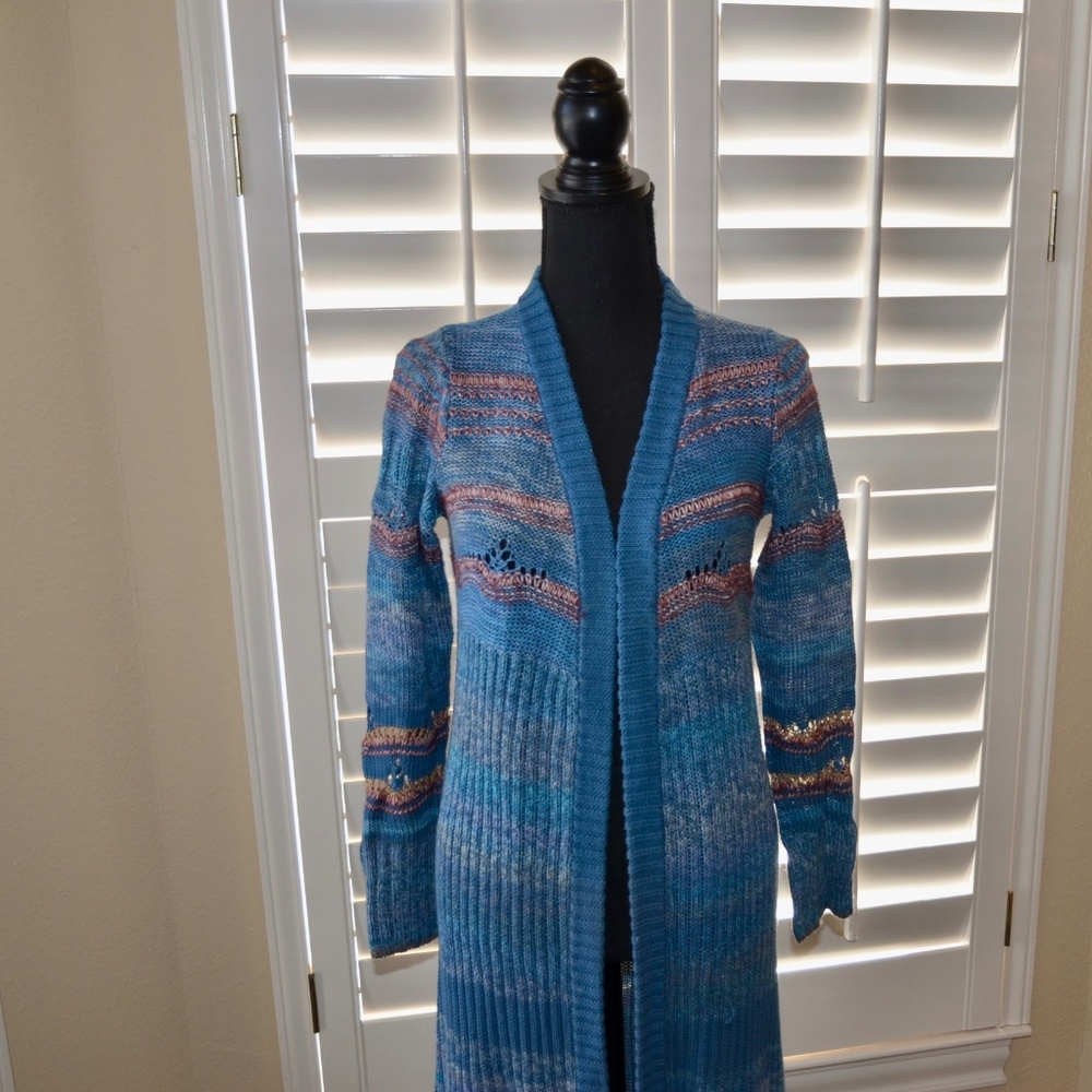 Anthropologie Long Wool Blend Sweater Cardigan